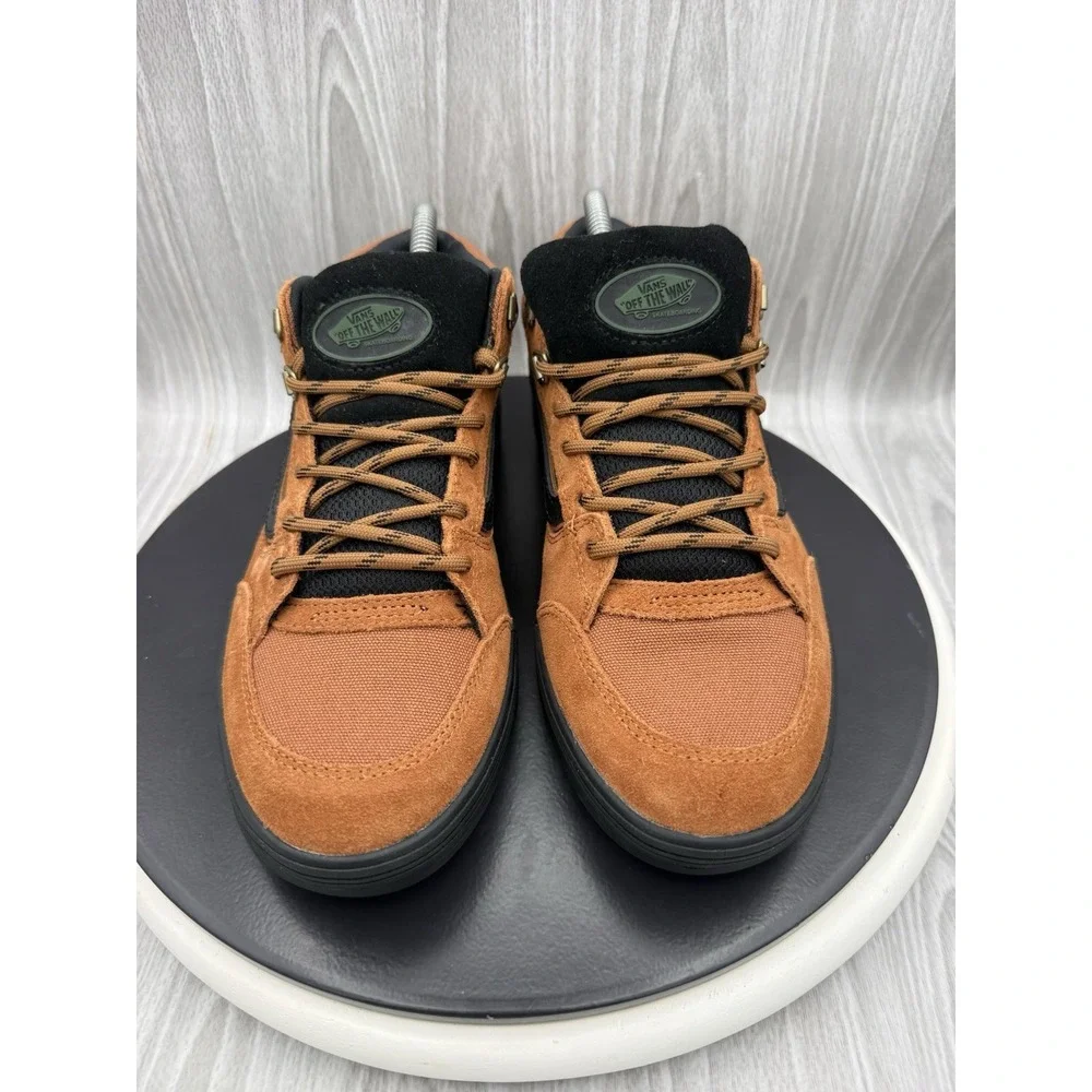 Vans Skate Zahba Mid Mens Size 8 Glazed Ginger Brown Green Skateboard Shoes NEW